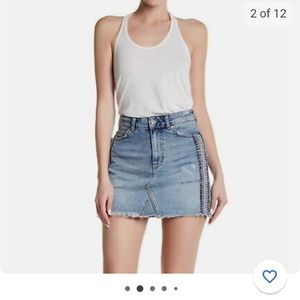 Free People denim skirt